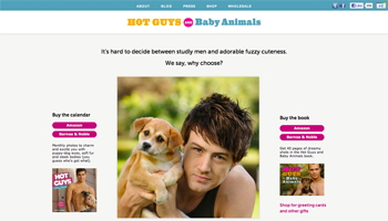 Screenshot of hotguysandbabyanimals.com